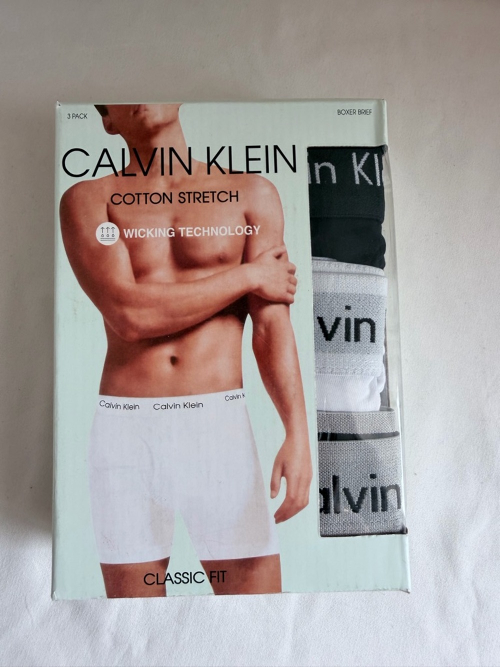 Calvin Klein 3-Pack Boxer Briefs in Black, White, Gray